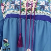 Ženske boemske cvjetne tiskane haljine V-ocorting PartyMaxi haljina