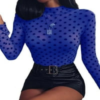 MlPeerw Žene ruljice rugane majice za izrugnjevanje Stretch Turtleneck Top Slim Fit Bluza