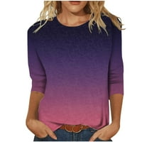 Majice za rukav za žene Ležerne prilike, okrugli pulover u okruglim vratom