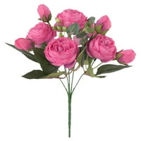 Heiheiup umjetni božuri cvijeće ruže vjenčani buketi cvjetni ružini cvijet svilene cvijeće ručno vezane