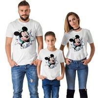 Mickey podudaranje majica muške ženske majice sa djecom postavljenu Mickey Mouse Valentinovo set