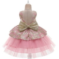 Lilgiuy Toddler casual haljina za princezu dječje djevojke neto pređe za vez za rezanje rođendane bojne
