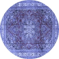 Ahgly Company u zatvorenom okruglom perzijskim plavim tradicionalnim prostirkama područja, 4 '