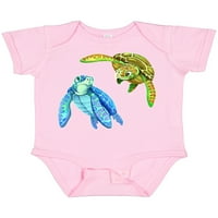 Inktastične morske kornjače zajedno plivanje poklon dječje dječaka ili dječje djece
