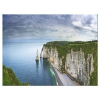 Dizajn Art Etretat Aval Cliff i stijene Fotografski otisak na zamotanom platnu