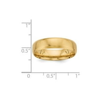 14k žuti zlatni prsten za vjenčanje Comfort Standard Fit Fancy