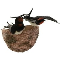 Ručno izrađena mala umjetna ptica od pjene u slami A: Ptice, kako je opisano