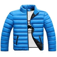 Muška lagana vodootporna pakirana paketa pune jakna za jaknu zima zimski topli vjetroottni kaput plavi