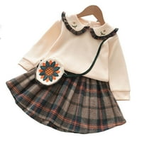 Slatka modna odjeća set za dječje dječje dječje dječje odjeće Babys Toddlers Proljetni zimski pleteni