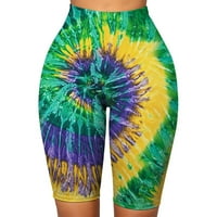Finelylove joga kratke hlače sa džepovima Ležerne prilike za žene Visoki struk rast Yoga tiskani multicolour