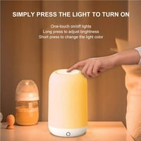 Baby Bedside Lamp White Dammable LED svjetlo 1200mAh LED lampica za lampicu za ponovno punjenje noćne