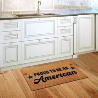 HxRoolrp podne prostirke za kućnu američku zastavu Doormat 4. jula Dan neovisnosti Ne klizni kupatilo