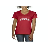 Normalno je dosadno - Ženska majica V-izrez kratki rukav, do žena Veličina 3XL - Teksaška zastava