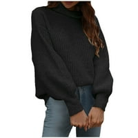 Simplmasygeni Clearence Trendi džemperi s dugim rukavima za žene Plus size Modne žene Čvrsti dugi rukav