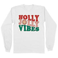 Holly Jolly Vibes majica s dugim rukavima Unise 2x-Veliki bijeli