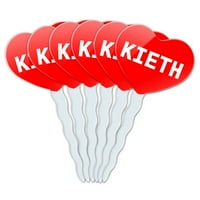 Kieth Heart Love Cupcake Pickes Tippers - Set od 6