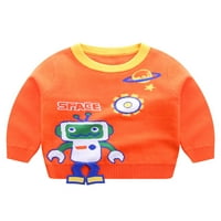 Glonme Crew izrez pulover Termalni kućni džemper Ležeran Klintne džempere Narančasta