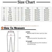 Hueook Yoga hlače za žene plus veličine sa džepovima Čvrsta boja visoki struk Udobne casual gamaše hlače