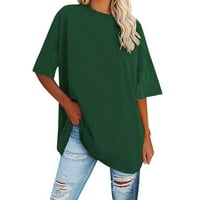 Yubatuo ženske vrhove ženske majice plus veličine TEME Summer Ljeto kratki rukav labavi tunični vrhovi