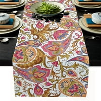 Paisley cvjetni stolni trkač pamuk posteljina kuhinja trpezarijski stol za kućnu zabavu za vjenčanje dekor stolnjak