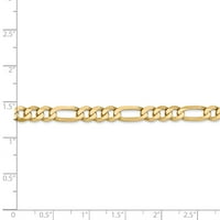Čvrsta 14k žuto zlato Veliki teški ravni lanac lanca 24 - sa sigurnosnim kopčom za zaključavanje jastoga