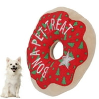 Donut kućna ljubimca, božićni uzorak plišana ugrizana štenad žvakaća igračka za male pse
