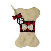 Raneu Pet Božićni čarapa Paw Paw Plew poklon bag životinja X-mas Čajnske torbe