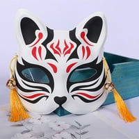 Anime Demon Slayer Foxes Mask ručno oslikana japanska maska ​​poluoče maska ​​Festival Ball Kabuki Kitsune