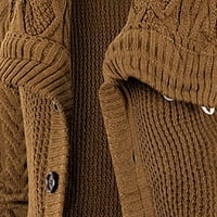 Munlar muške kožne jakne- Ležerne prilike pune boje dugih rukava zadebljani kardigan duks gornji kaput