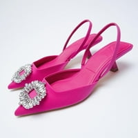 Ženski Slingback Crystal Flower Stiletto cipele na petu maturalne vjenčanice Mules