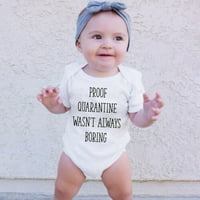 Baby Toddler Bodysuit Romper Dokaz karantena nije uvijek dosadna kratki rukav reprodukciju za 9 mjeseci