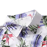 CLlios Havajske košulje za muškarce Ljeto Print Majica na plaži Redovna fit majica s kratkim rukavima