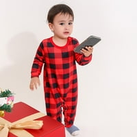 Podudaranje porodične pidžame postavlja božićno PJ-ovo pismo za ispis gornje i pletene hlače za spavanje