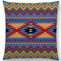 Plemenska štampačka jastuka plava