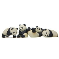 Postavite novu vrtu Terrarium Panda Figurine Micro Pejzažni minijaturni ukras crno-bijeli