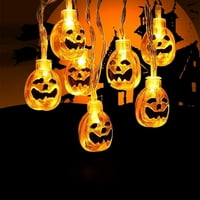 Halloween Decoration, LED baterija narančasta puckena Garland vanjski gudački svjetla za ukras za Noć