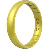 Enso prstenovi tanki silikonski prsten serije tanki rođenje - - žuti topaz