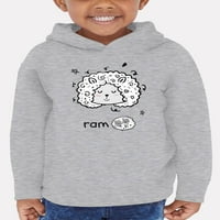 Ram lice Doodle Hoodie Toddler -Image by Shutterstock, Toddler