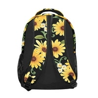 Suncokret za ispis cvjetni ruksak, prevoz putničkih putovanja, knjižara, ruksak za laptop za žene, putni