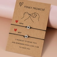 Set Pinky obećanje narukvice prijateljstva Par koji odgovara svjetlosnim a5t2