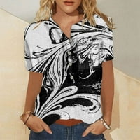 Bicoasu ženski vrhovi ženski V-izrez kratki rukav ležerne majice na vrhu pamučne ljetne majice za žene