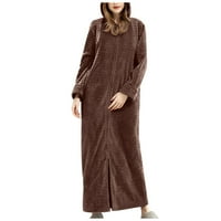 Ležerna ženska kupaća odjeća žene pidžama Flannel zadebljana kućna odjeća duga kaput pidžamas žene
