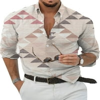 Leuncero Men Casual majice Havajska bluza za vrat 3D digitalni ispis Okrenite ovratnik TEE CHJ-NSCS-JH