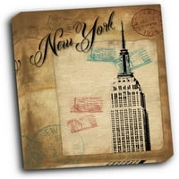 New York poštanska galerija zamotana rastegnuta platna