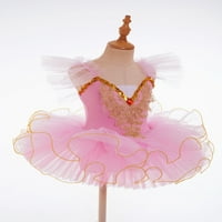 Iiniim Kids Girls Ballet haljina Tutu Skirted Leotard Performance Plesni kostimi Ballerina Outfit