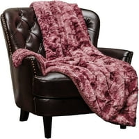 Wolf Fau krzno bacanje pokrivač - meko, nejasno sherpa & minky bacanje pokrivač - za krevet ili kauč