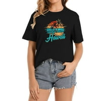 Havajski otok Tropical Hawaii Design Odmor, tako da ženska udobna grafička majica - majica kratkih rukava