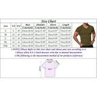 Košulja za muškarce Modni mišići V izrez Solid Color Tee majica Green XL