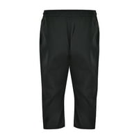 Entyinea muške esencijalne dukseve konusne staklene hlače sa džepovima za trčanje crne 5xl