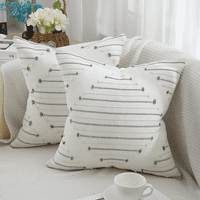 Sivi + bijeli jastuk navlake set set seoskih lumberskih jastuka navlake za kauč za dnevnu sobu kauča